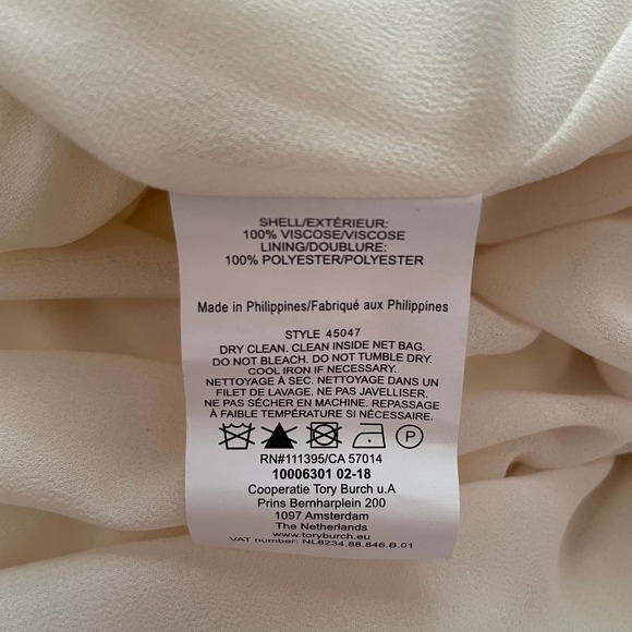 Sold💖NEW Tory Burch Evalene Maxi Dress Crepe Cream Size 6 - Picture 12 of 12